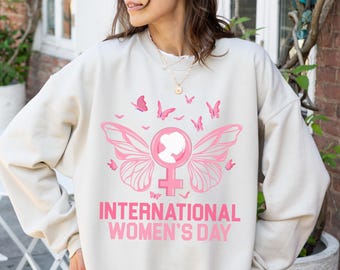 Accelerate Action International Women's Day Sweatshirt, Women's Day 2025 Hoodie, IWD 2025 Shirt, 8 March Shirt, Flowers Womens Day Shirt