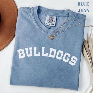 Comfort Colors® Bulldogs Football Shirt, Bulldogs  Shirt, Football Mom Shirt, Bulldogs  Game Day Shirt, Football Season, Womens Football Tee