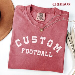 Comfort Colors® CustomFootball Shirt: Football Shirt, Football Mom Shirt, Game Day Shirt, Football Season Shirt, Womens Football image 3