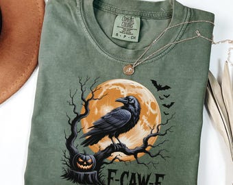 Comfort Colors® Black Crow F-Caw-F Halloween, F-Caw-F Shirt, Raven Tshirt, Crow Shirt, Sarcastic Shirt, Raven Lover Gift, Black Bird Shirt