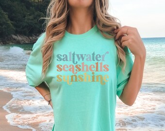 Comfort Colors® Hello Summer Shirt, Summer Beach Shirt, Summer Shirt, Beach Shirt, Funny Beach Shirt, Vacation Shirt, Trendy Summer Shirt