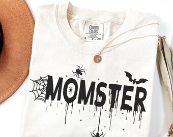 Comfort Colors® Momster Shirt, Halloween Mama Shirt, Pumpkin Shirt, Halloween Shirt, Mom Halloween Shirt, Spooky Mama Shirt, Gift For Mom