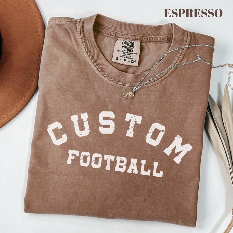 Comfort Colors® CustomFootball Shirt: Football Shirt, Football Mom Shirt, Game Day Shirt, Football Season Shirt, Womens Football image 4