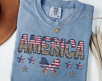 Comfort Colors America Shirt, Patriotic USA Flag Tee, 4th July, America anniversary