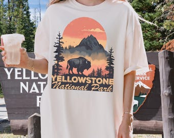 Comfort Colors® Yellowstone National Park Shirt, Bear Shirt, Yellowstone Vacation Gift, Yellowstone Hiking, Yellowstone Camping Shirt