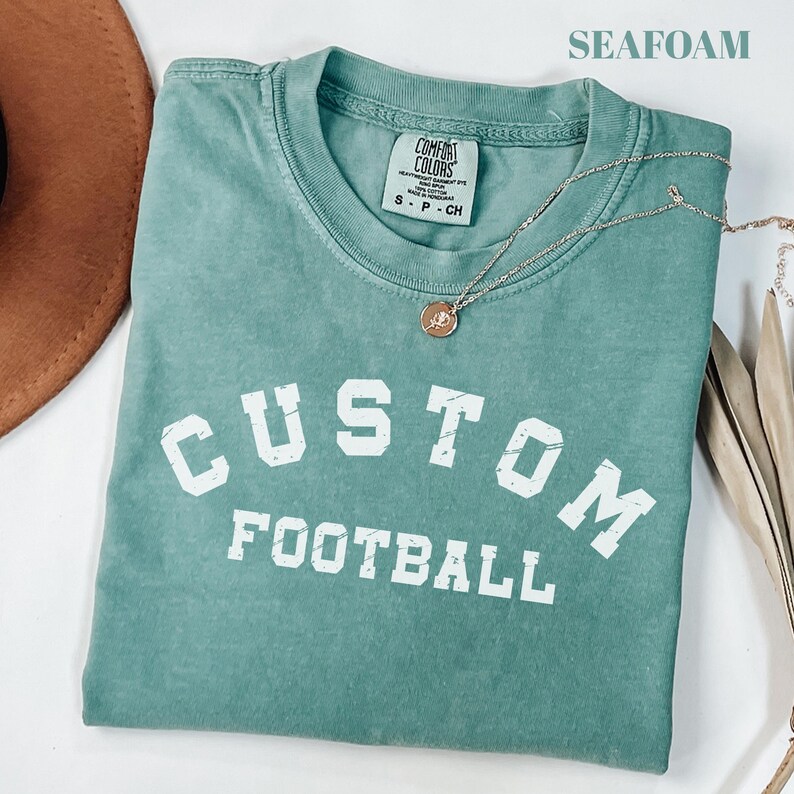 Comfort Colors® CustomFootball Shirt: Football Shirt, Football Mom Shirt, Game Day Shirt, Football Season Shirt, Womens Football image 9