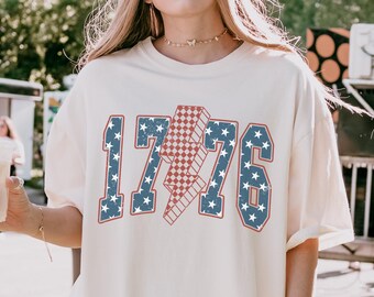 Comfort Colors® USA 1776 Shirt, 4th of July Shirt, America Shirt, Patriotic Day Shirt, Fourth of July T Shirt, America Patriotic Shirt