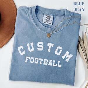 Comfort Colors® CustomFootball Shirt: Football Shirt, Football Mom Shirt, Game Day Shirt, Football Season Shirt, Womens Football image 2