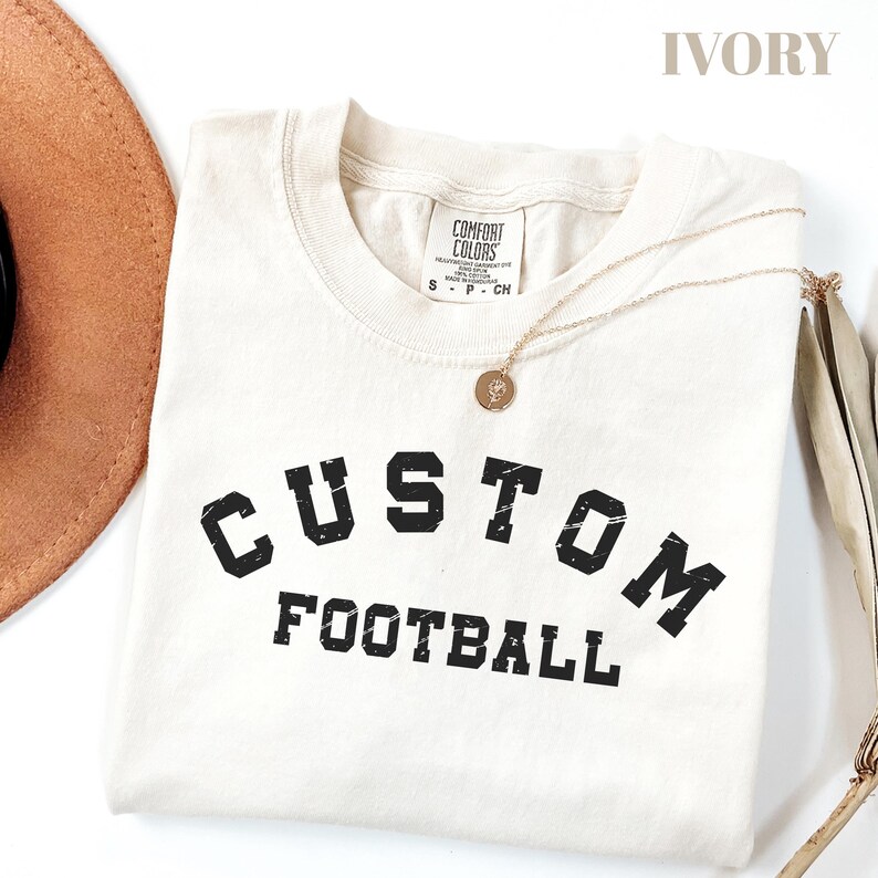 Comfort Colors® CustomFootball Shirt: Football Shirt, Football Mom Shirt, Game Day Shirt, Football Season Shirt, Womens Football image 1