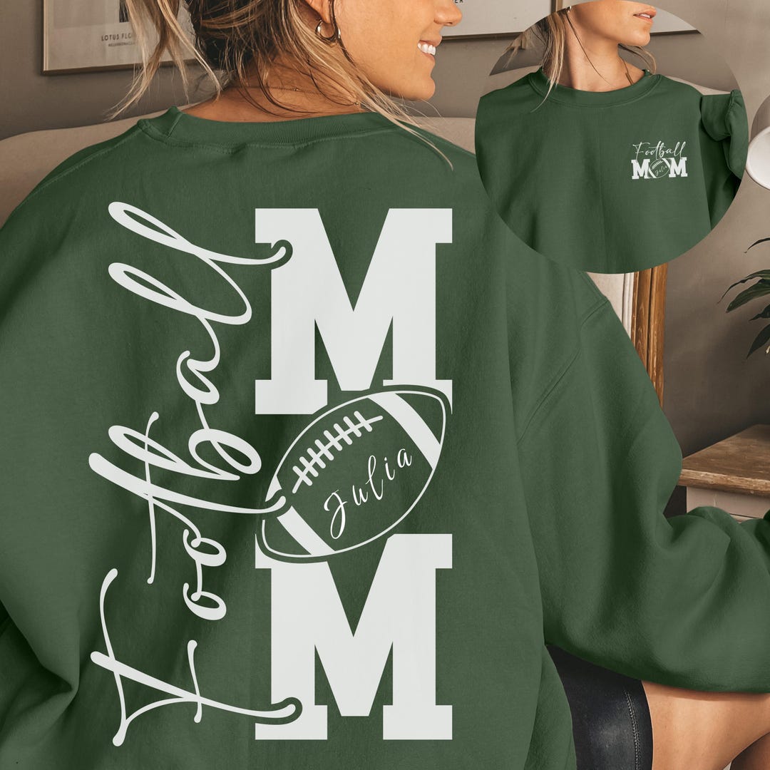 Custom Football Mom Sweatshirt, Game Day Shirt, Gift for Mama