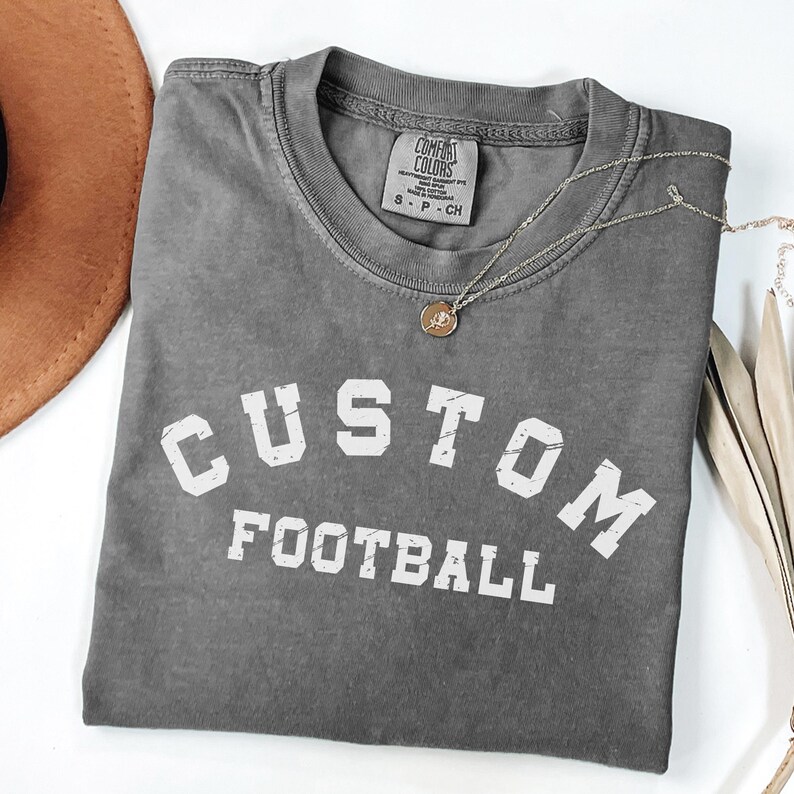 Comfort Colors® CustomFootball Shirt: Football Shirt, Football Mom Shirt, Game Day Shirt, Football Season Shirt, Womens Football image 6