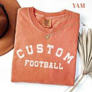 Comfort Colors® CustomFootball Shirt: Football Shirt, Football Mom Shirt, Game Day Shirt, Football Season Shirt, Womens Football image 7