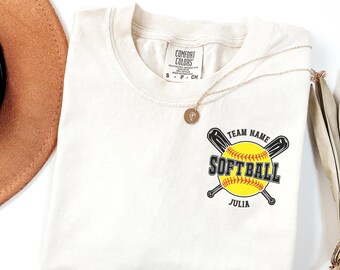 Comfort Colors® Softball Shirt, Custom Softball Shirt, Game Day Shirt, Personalized Softball Shirt, Softball Mom Shirt