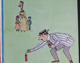 The NEW YORKER Magazine original cover - July 5, 1982 - Independence Day, fireworks