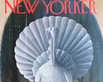 November 29, 1958 - The NEW YORKER Magazine original cover - Thanksgiving turkey - Please read description