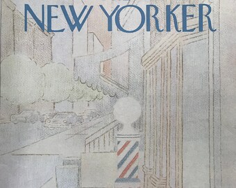 RARE - August 28, 1978 - The NEW YORKER Magazine original cover - Barber Shop