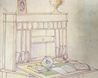 Das NEW YORKER Cover nur - 6. Dezember 1982 - Schreibtisch, Arbeitsplatz
