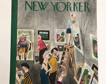 La couverture originale du magazine NEW YORKER - 26 juillet 1941 - "Art Fair" de Richard Taylor