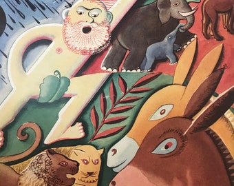 The NEW YORKER Magazine very rare original cover - March 26, 1932 - animals, ark