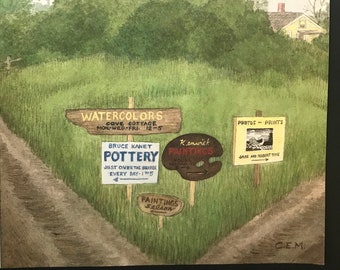 RARE May 5, 1986 - The NEW YORKER Magazine vintage original cover - pottery, ,watercolor, art signs