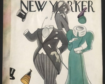 Raro - 27 de marzo de 1937 - Portada original de la revista The NEW YORKER - por Rea Irvin