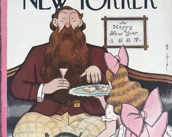 Portada muy rara de la revista NEW YORKER - 2 de enero de 1937 - Rea Irvin
