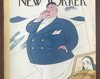 Raro - 16 de julio de 1932 - Portada original de la revista The NEW YORKER por Rea Irvin - por favor lea la descripción