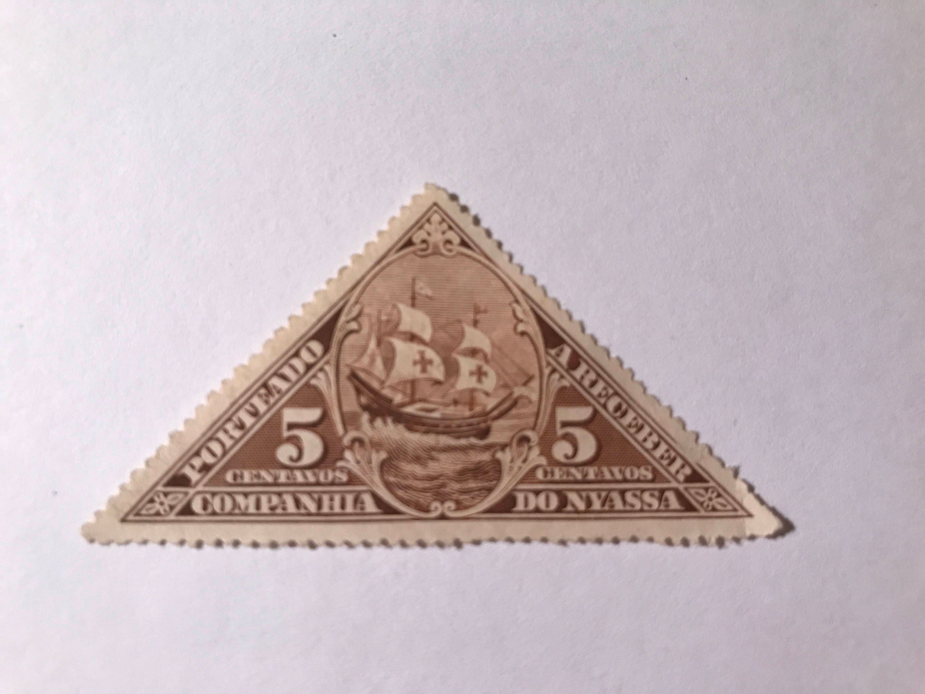 Mint Condition - Nyassa Triangular Postage Due Stamp - 1924 - Ship