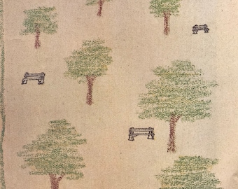 NEW YORKER Magazine cover - August 22, 1983 - trees and park benches
