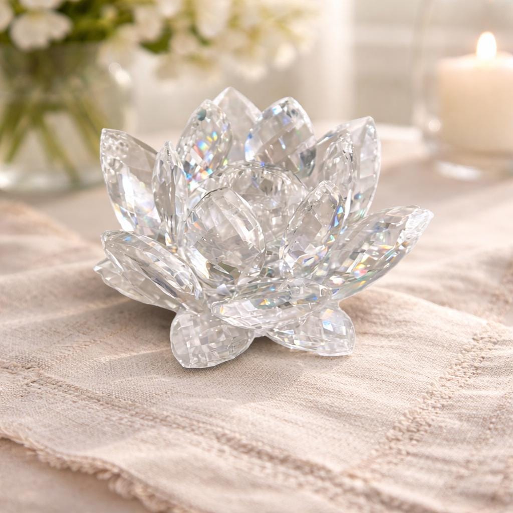 Swarovski Lotus Candle Holder - Etsy