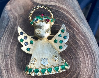 Broche Pin's 'Grandma's Heart' AJMC - Cœur émaillé Et Strass AB - Occasion Vintage