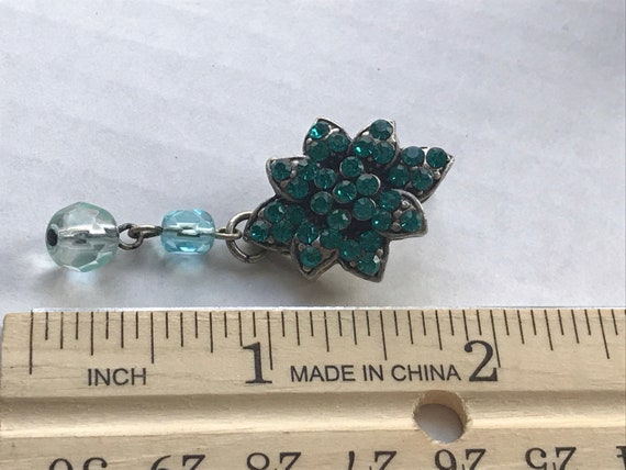 Stunning vintage turquoise dangle earrings - image 10