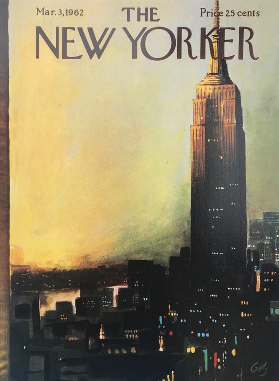 March 3 1962 Vintage PRINT of a NEW YORKER Magazine cover | Etsy