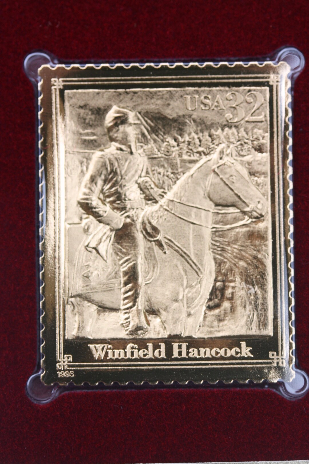 Civil War Winfield Hancock 22K Gold Replica Postage Stamp Etsy