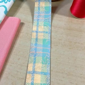 10 yards vintage Designer Dispatch Ribbon Trim Edging ~ Craft Sewing Embellishment - Brocade plaid - 1.25" wide