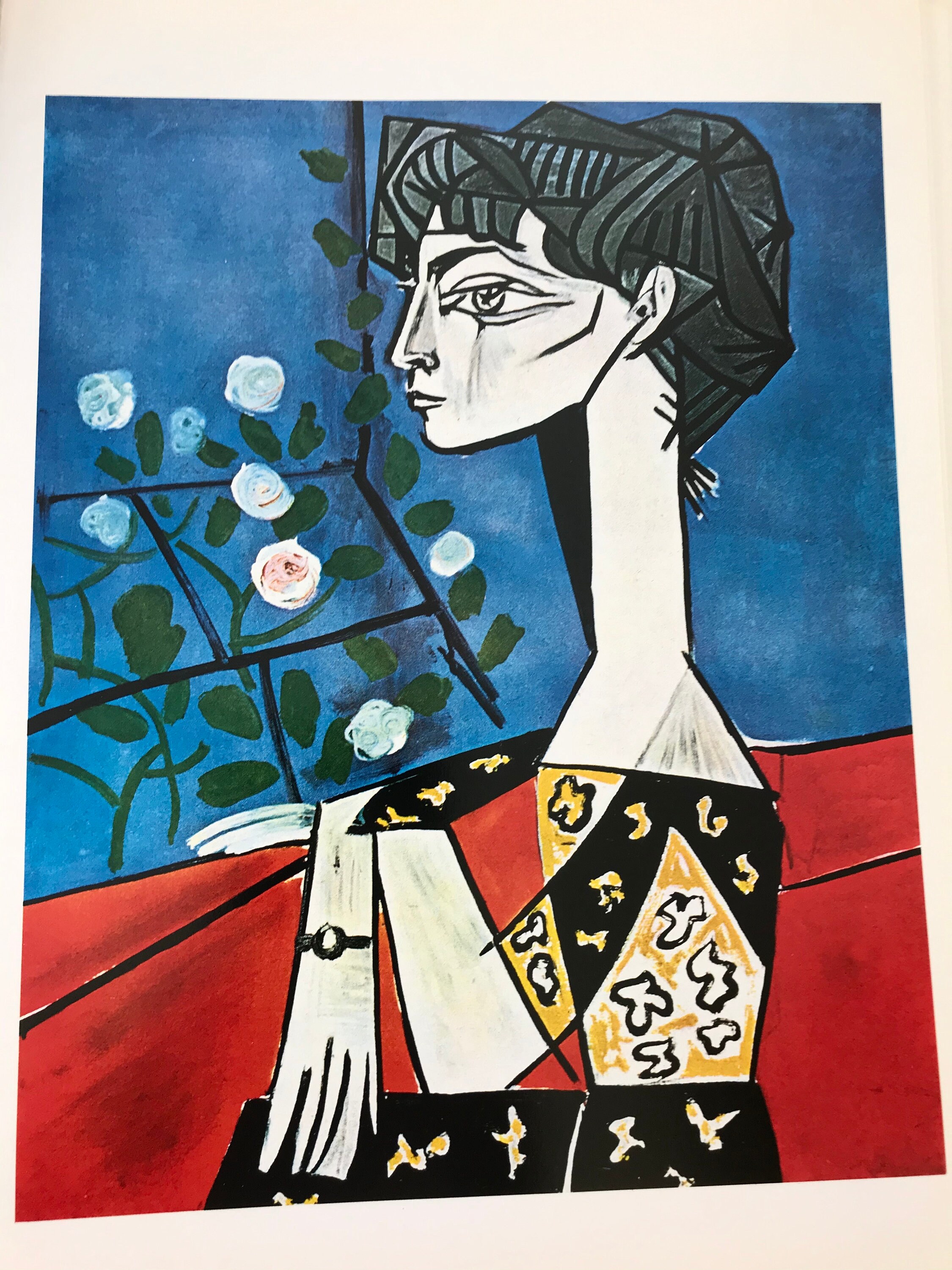 パブロ・ピカソ、Portrait of J. R. with Roses Portrait of J.R. with Roses - Pablo Picasso Art Reproduction
