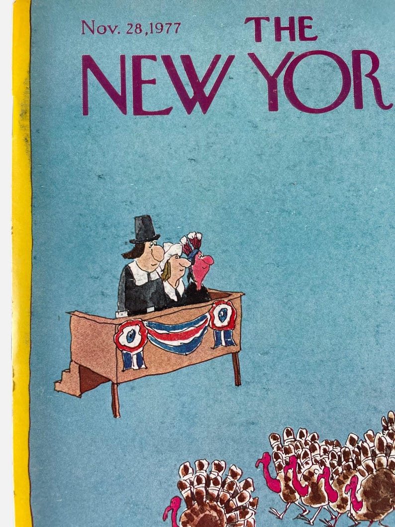 November 28, 1977 the New Yorker Complete Magazine, Arnie Levin ...