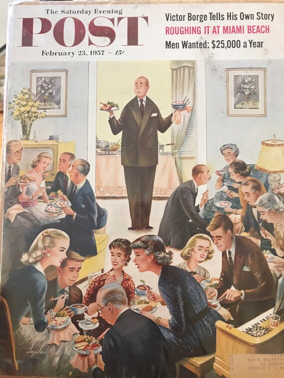 RARE - Saturday Evening Post - Original Cover - February 23, 1957
