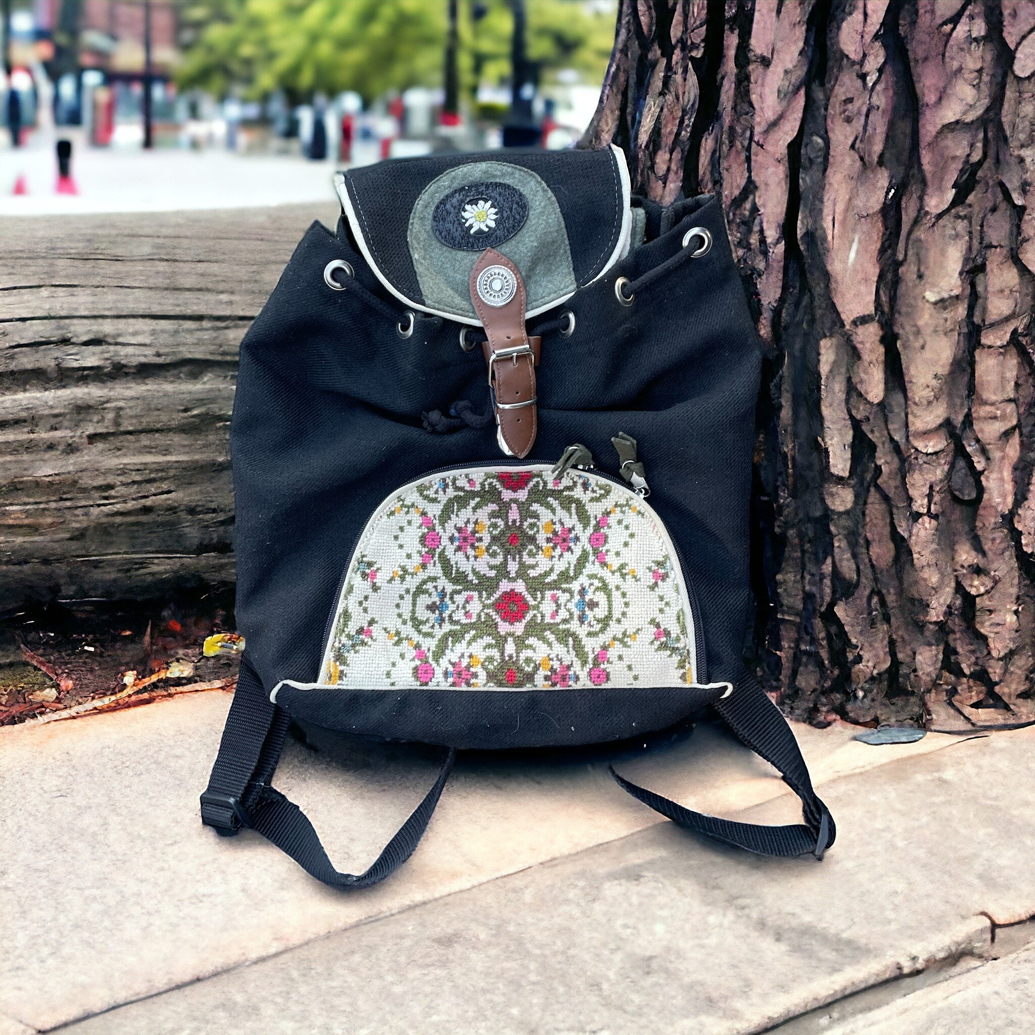 Vintage Embroidered Backpacks Tainini Vintage Embroidered 