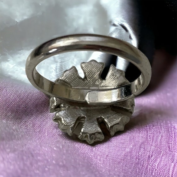 Stunning vintage marcasite ring - adjustable - image 4