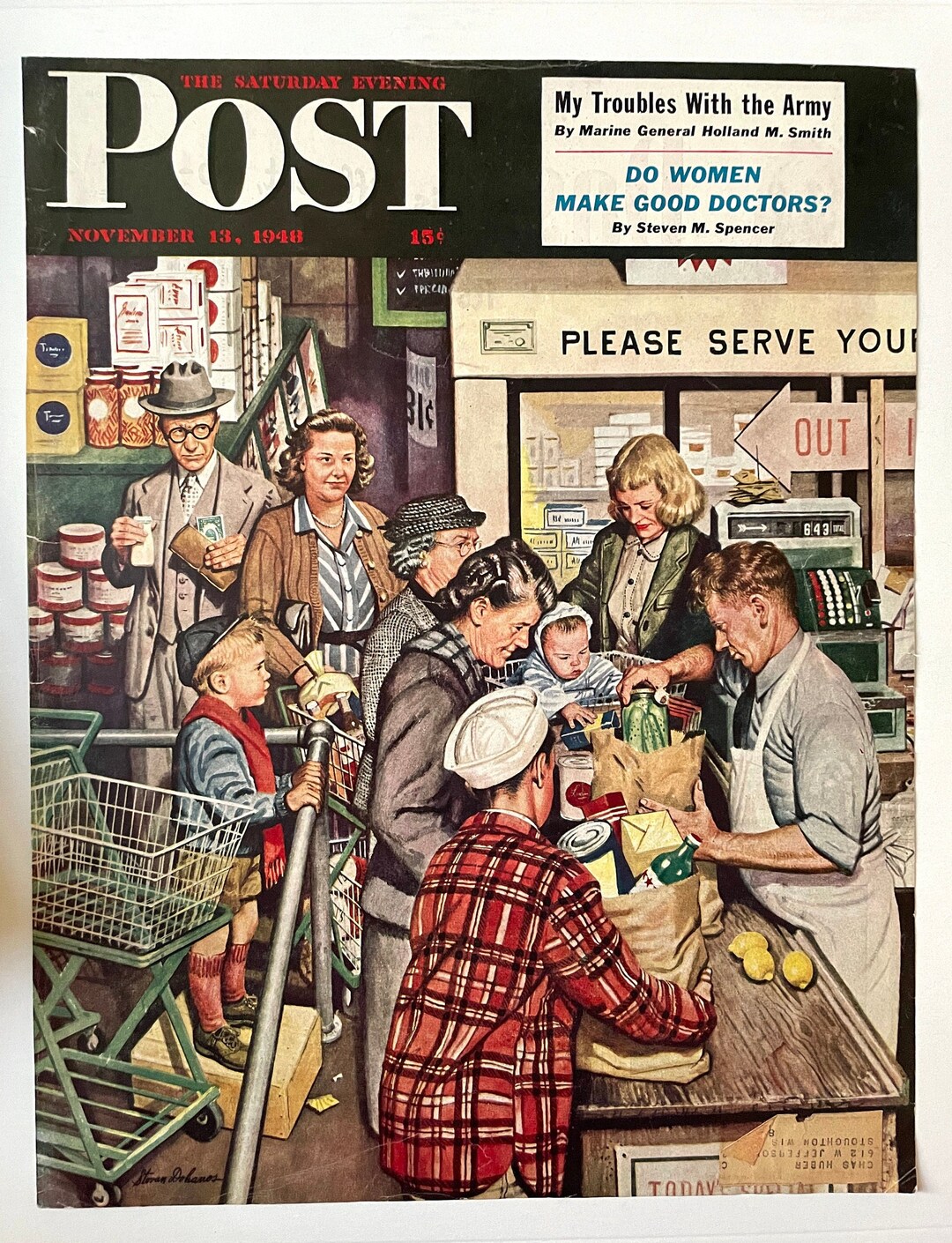 RARE - Saturday Evening Post - Original Cover - November 13