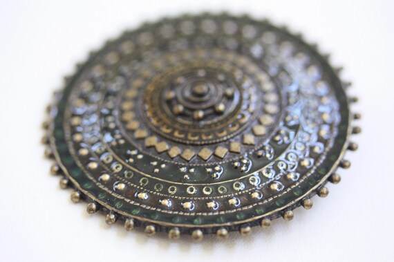 Multi textured unique round enamel pin 2" - image 7