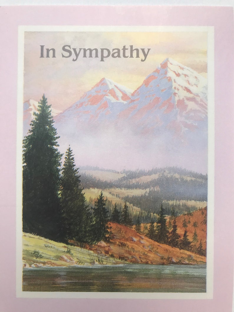 Vintage Sympathy Card With Mountains - Nature Scene - Etsy Ireland