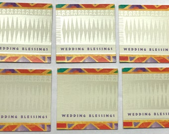 Vintage Hallmark mini cards with envelopes - never used, blank inside- lot of 6 - wedding blessings, wedding cards