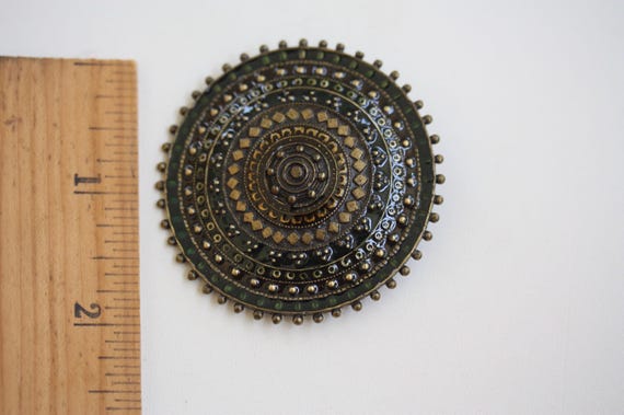 Multi textured unique round enamel pin 2" - image 4