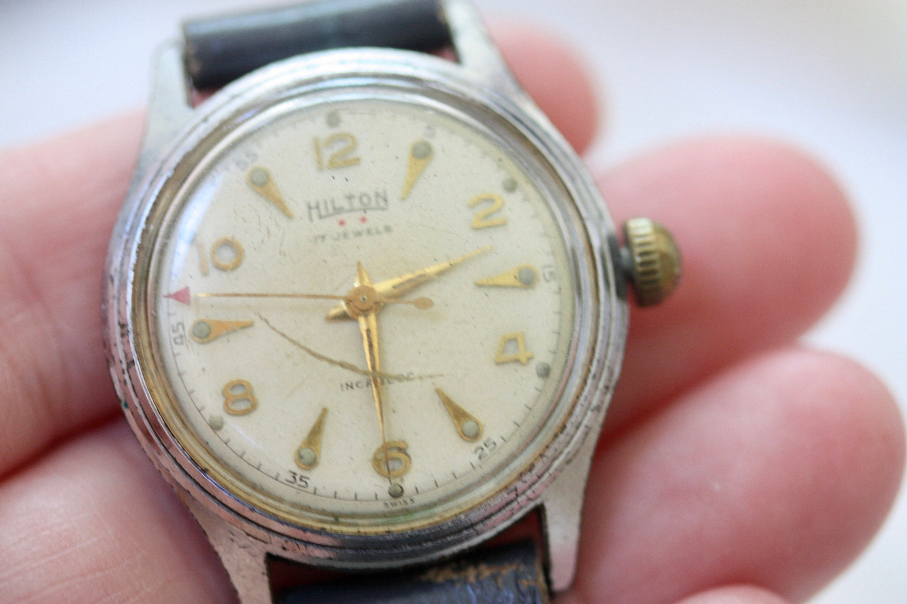 Vintage Hilton 17 Jewels Automatic Incabloc Watch ugel01ep.gob.pe