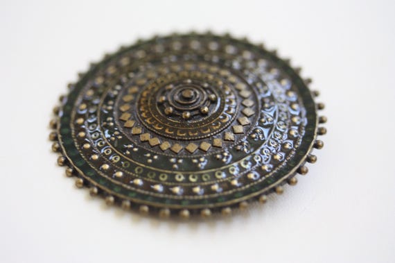 Multi textured unique round enamel pin 2" - image 8