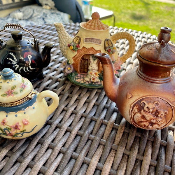 Your choice of miniature collectible vintage teapots - collectible, for decoration only (NOT for food use)