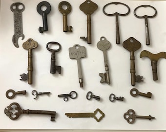 Antique keys from around the world sold individually - please read description