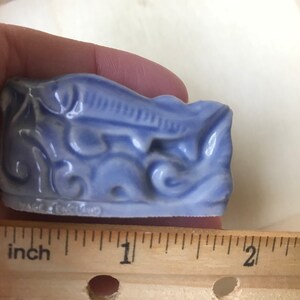 Signed Wade England glazed porcelain figurine - blue DOLPHIN - Wade Whimsies, Red Rose Tea, dollhouse Miniatures image 9